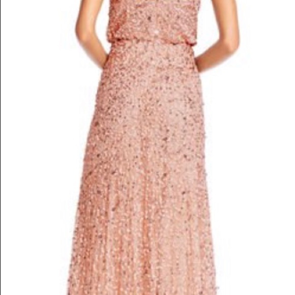 Adrianna Papell sequin beaded blouse gown - Picture 5 of 8